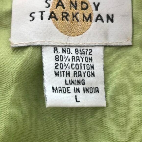 Sandy Starkman Jacket Womens Large L Vintage Art To Wear Rayon Blend Orange - Picture 4 of 12